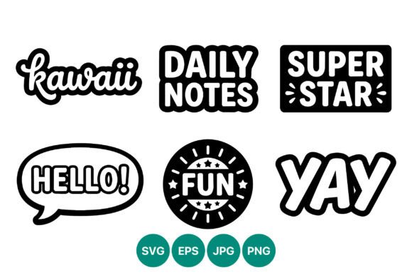 Download Kawaii Daily Notes Fun Word Vector - Premium Resources