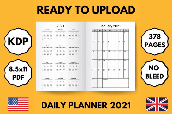 Download Daily Planner 2021 - Ready to Upload - Ready to upload Collection