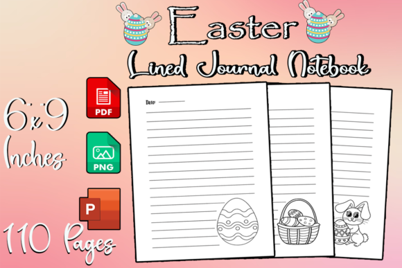 Download Easter Lined Journal - Ready to Upload - Ready to upload Collection
